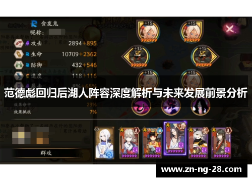 范德彪回归后湖人阵容深度解析与未来发展前景分析