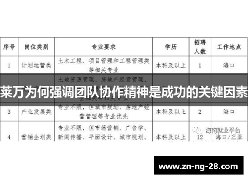 莱万为何强调团队协作精神是成功的关键因素