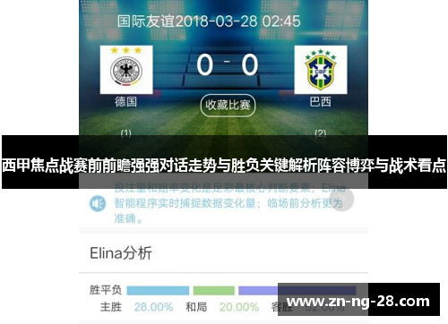 西甲焦点战赛前前瞻强强对话走势与胜负关键解析阵容博弈与战术看点